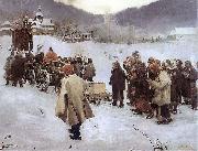 Teodor Axentowicz Hutsul Funeral oil on canvas